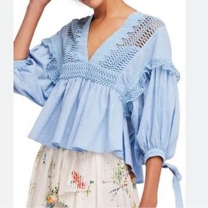 nwt free people drive you mad blouse